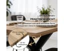 Liadomo Esstisch Glasgow Eiche massiv geölt Metallgestell Bild 1