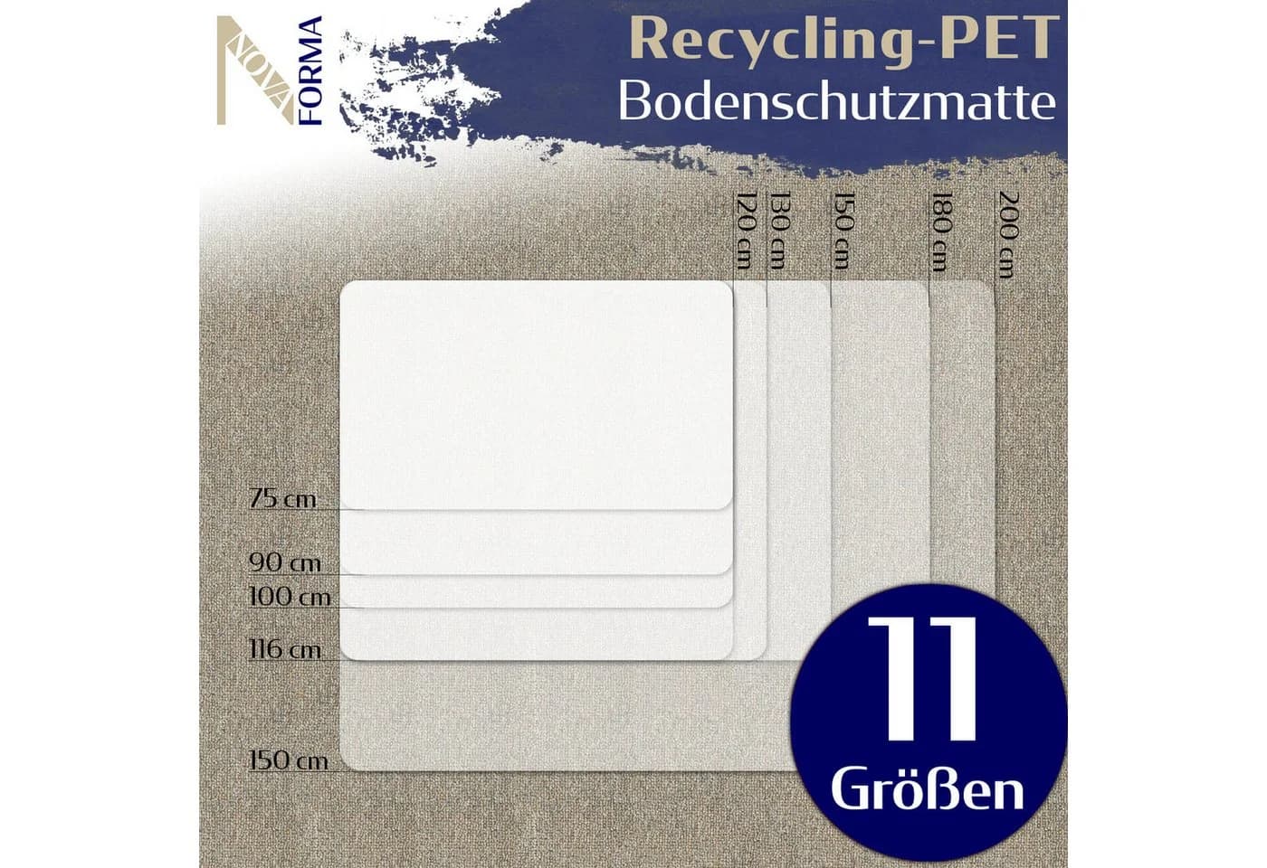 Nova Forma Bodenschutzmatte PET Transparent für Teppichböden - Bild 3