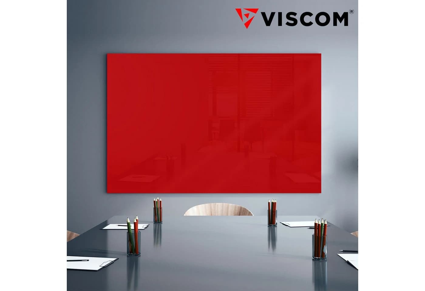 Viscom Magnettafel MIO Glas-Magnettafel beschreibbar trocken abwischbar inkl. Zubehör