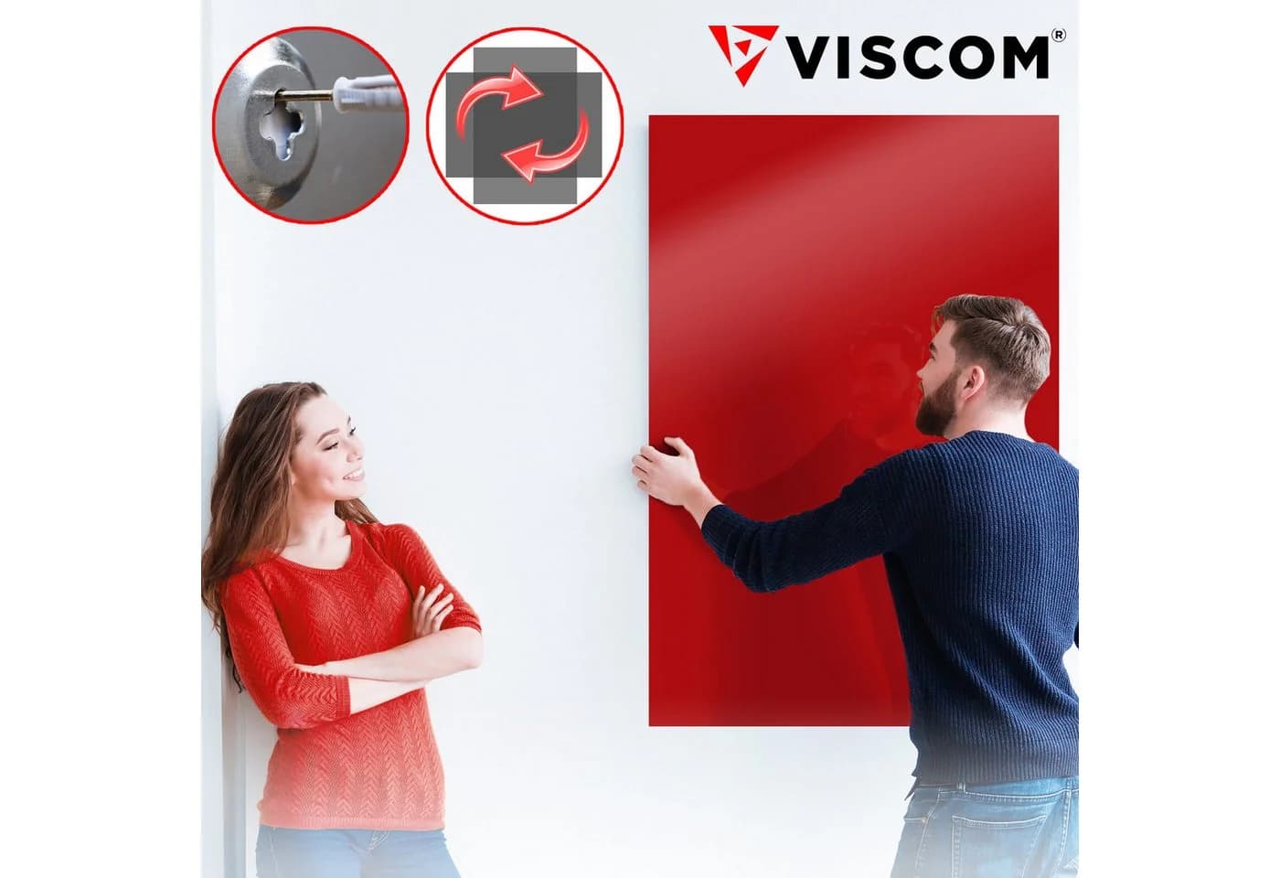 Viscom Magnettafel MIO Glas-Magnettafel beschreibbar trocken abwischbar inkl. Zubehör - Bild 4