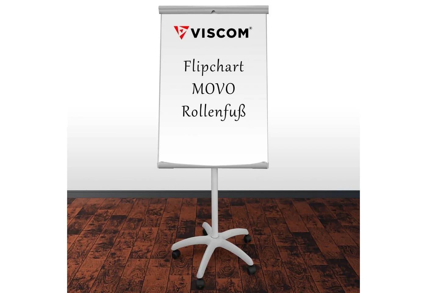 Viscom Magnettafel Movo - Magnetisches Whiteboard mit Rollenfuß und Ablage - Bild 2