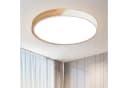 style home LED Deckenleuchte Runde Deckenlampe Holz Metall Dimmbar Bild 2