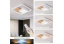 style home LED Deckenleuchte Dimmbar Fernbedienung Holz Acryl Bild 1