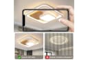 style home LED Deckenleuchte Dimmbar Fernbedienung Holz Acryl Bild 3