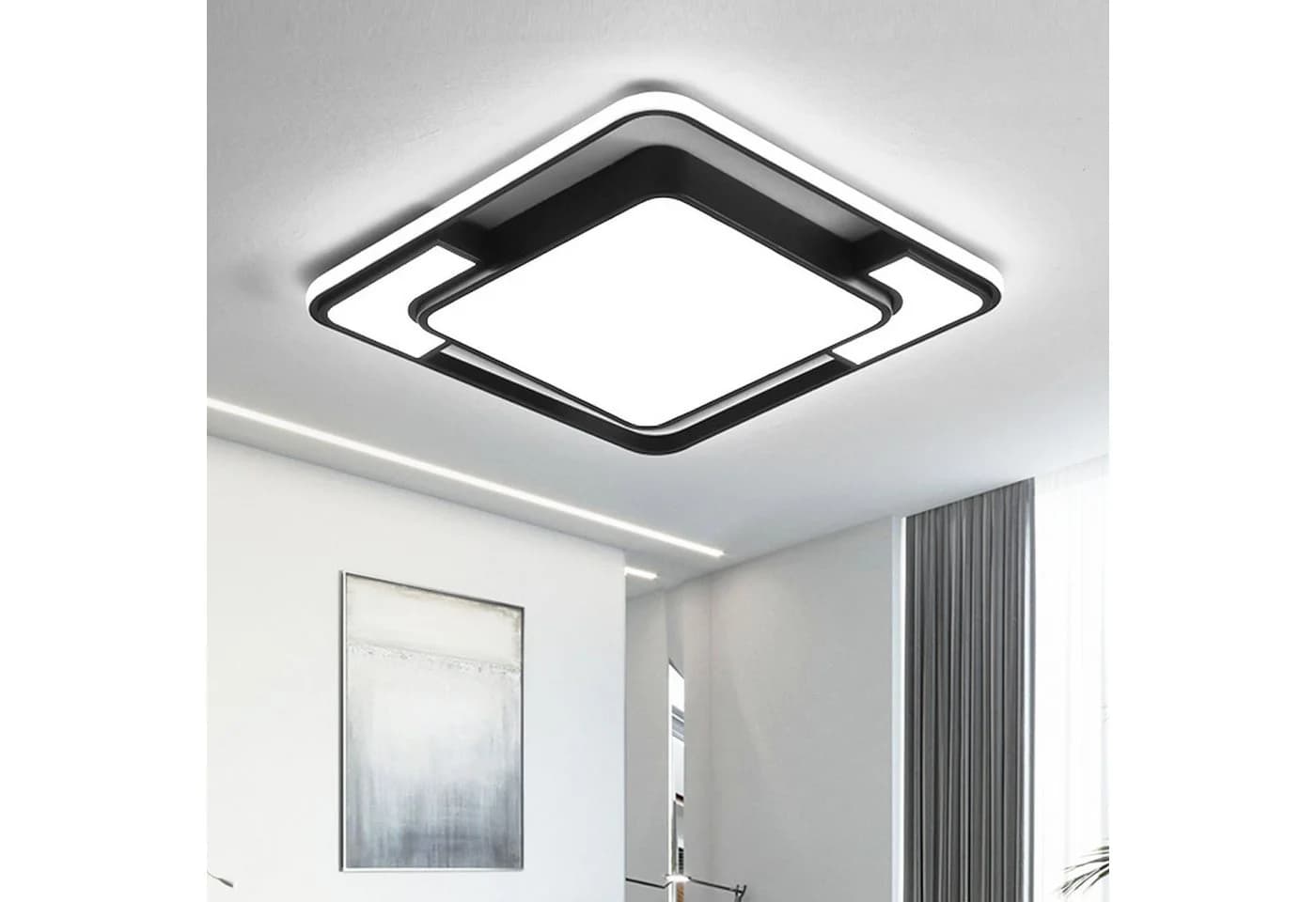 style home LED Deckenleuchte Dimmbar Schwarz Fernbedienung - Bild 2