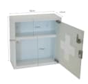 style home Medizinschrank Weiß Abschließbar mit Glastür Bild 1