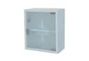 style home Medizinschrank Weiß Abschließbar mit Glastür Bild 2