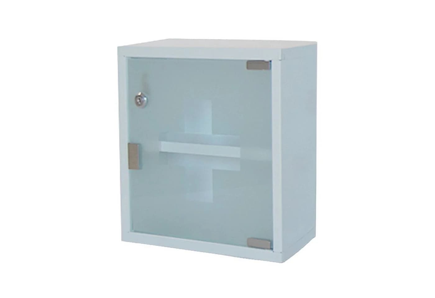 style home Medizinschrank Weiß Abschließbar mit Glastür - Bild 2