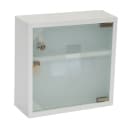 style home Medizinschrank Weiß Abschließbar mit Glastür Bild 4