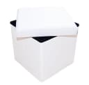 style home Sitzhocker faltbar mit Stauraum Weiß Kunstleder Bild 3