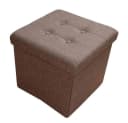 style home Faltbarer Sitzhocker mit Stauraum Braun Bild 2