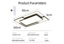 style home LED Deckenleuchte Rechteckig Dimmbar Schwarz Bild 5