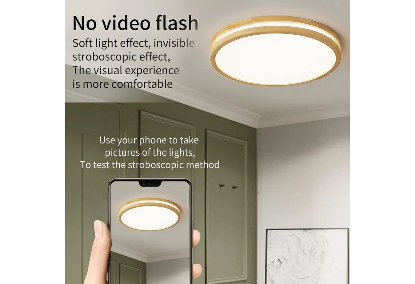 style home Deckenleuchte Holz LED dimmbar mit Fernbedienung 96W - Bild 4