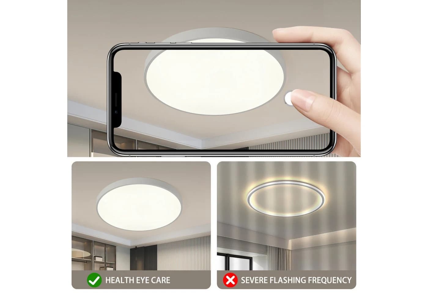 style home LED Deckenleuchte 48W Warmweiß