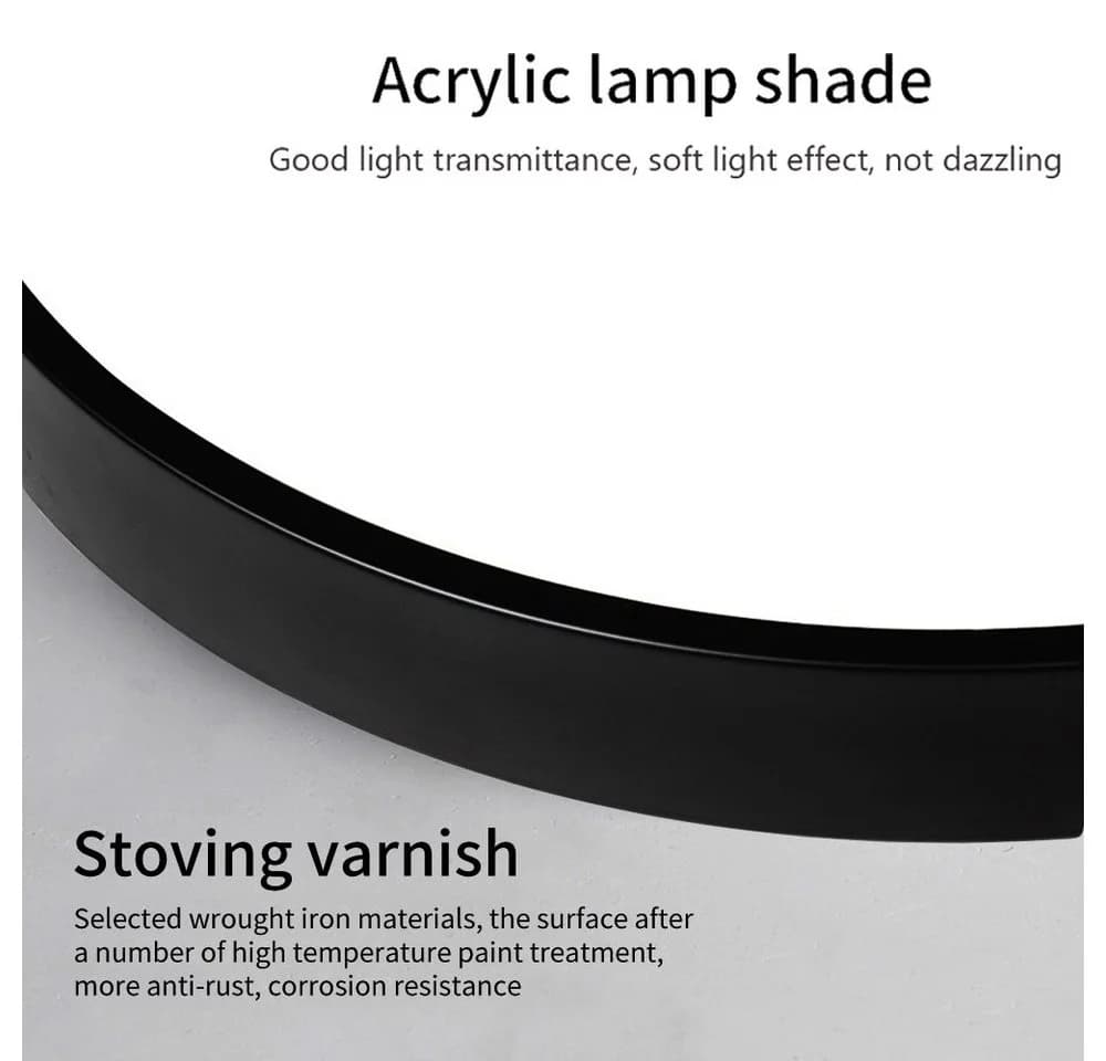 style home LED Deckenleuchte Schwarz Metall 36W Warmweiß - Bild 4