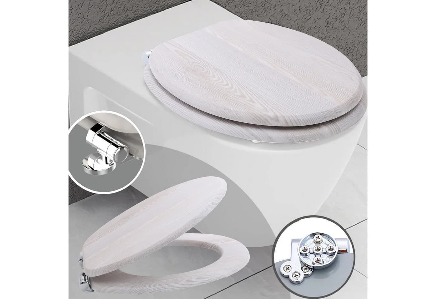 style home WC-Sitz Oval mit Softclose und Holzkern Weiss - Bild 3