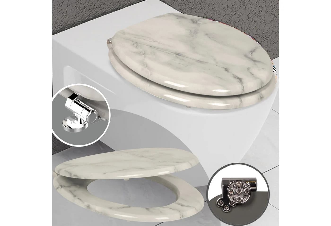 style home WC-Sitz Oval mit Softclose und Holzkern - Bild 3