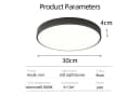style home Deckenleuchte LED Flach Rund 24W Warmweiß Schwarz Bild 1