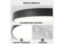 style home Deckenleuchte LED Flach Rund 24W Warmweiß Schwarz Bild 4