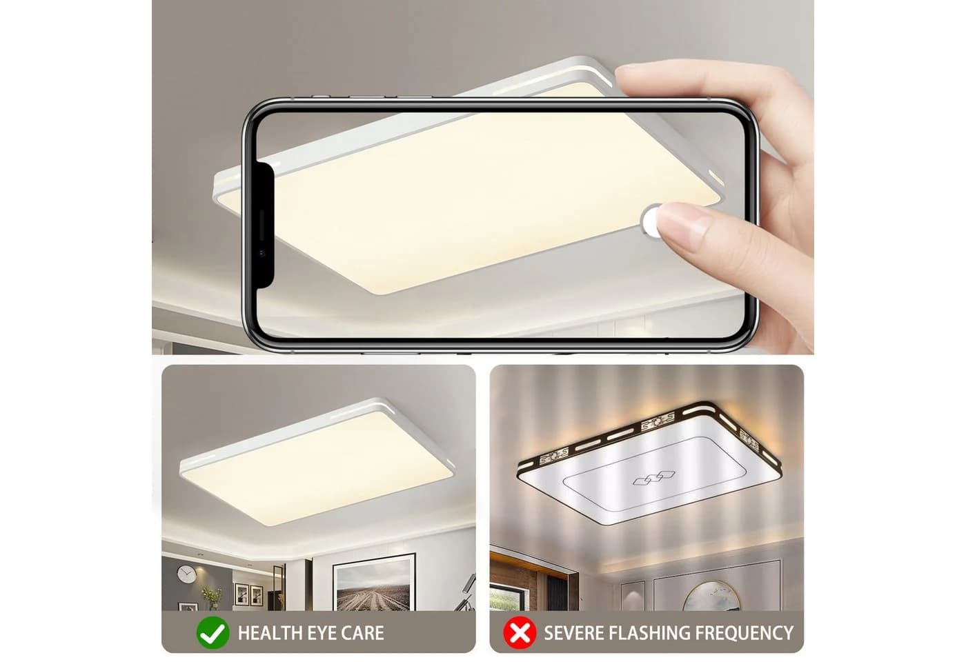 style home LED Deckenleuchte dimmbar Schwarz/Weiß - Bild 3