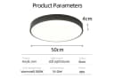 style home LED Deckenleuchte Flach Rund Schwarz 50cm Bild 1