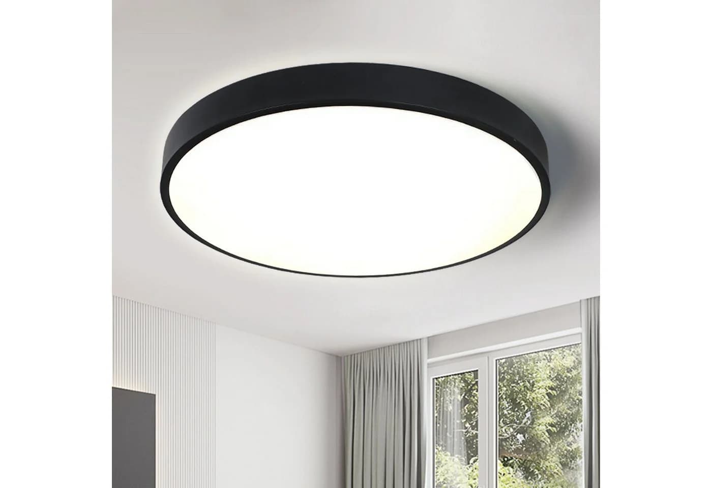 Ultraslim Deckenleuchte in Schwarz - Bild 2