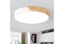 style home Deckenleuchte Runde LED Deckenlampe dimmbar mit Fernbedienung, Warmweiß bis Kaltweiß, 3000K-6000K, 36W Holz Lampe für Wohnzimmer Büro Schlafzimmer Bild 2