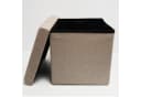style home Sitzhocker mit Stauraum faltbar Leinen beige Bild 4