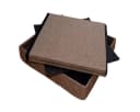 style home Sitzhocker mit Stauraum faltbar Leinen Braun Bild 4