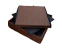 style home Sitzhocker mit Stauraum faltbar Leinen Dunkelbraun Bild 5