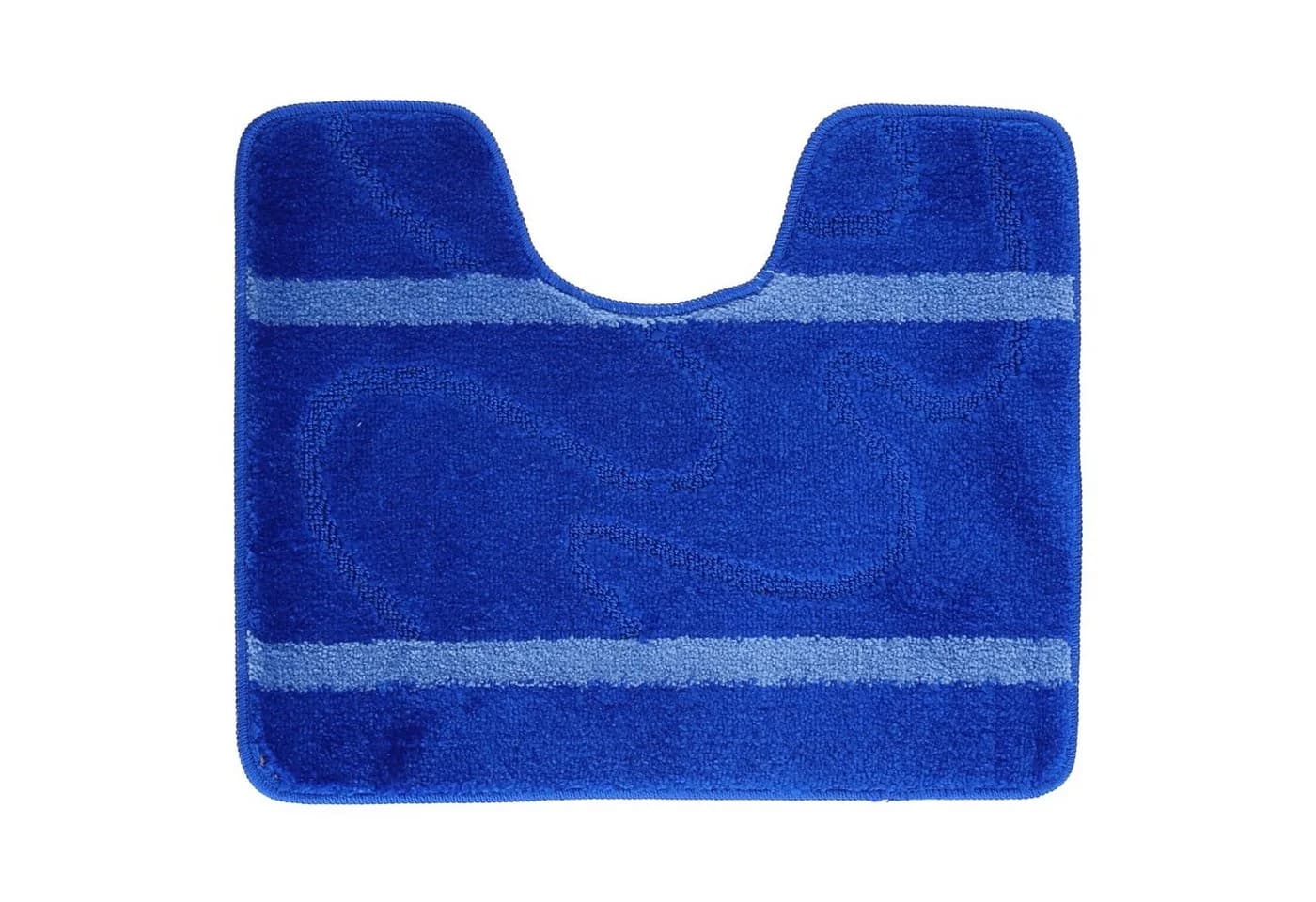 Almina Badematte 3-Teilig Set Blau Streifenmuster Rutschfest - Bild 4
