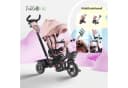 FableKids Kinderdreirad 5in1 Noemi Pink Höhenverstellbare Schubstange Bild 3