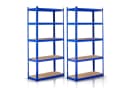 AREBOS Schwerlastregal 180x90x40 cm Blau 5 Böden 875 kg Traglast Bild 2