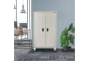 AREBOS Aktenschrank Grau mit Rollen & Schloss Bild 1