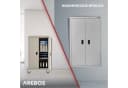 AREBOS Aktenschrank Grau mit Rollen & Schloss Bild 5