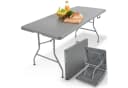 Arebos Klapptisch Anthrazit 182 cm Klappbar für Garten Camping Bild 2