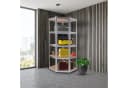 AREBOS Eckregal Schwerlast 180x70x70 cm silber Bild 1