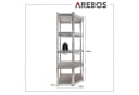 AREBOS Eckregal Schwerlast 180x70x70 cm silber Bild 4