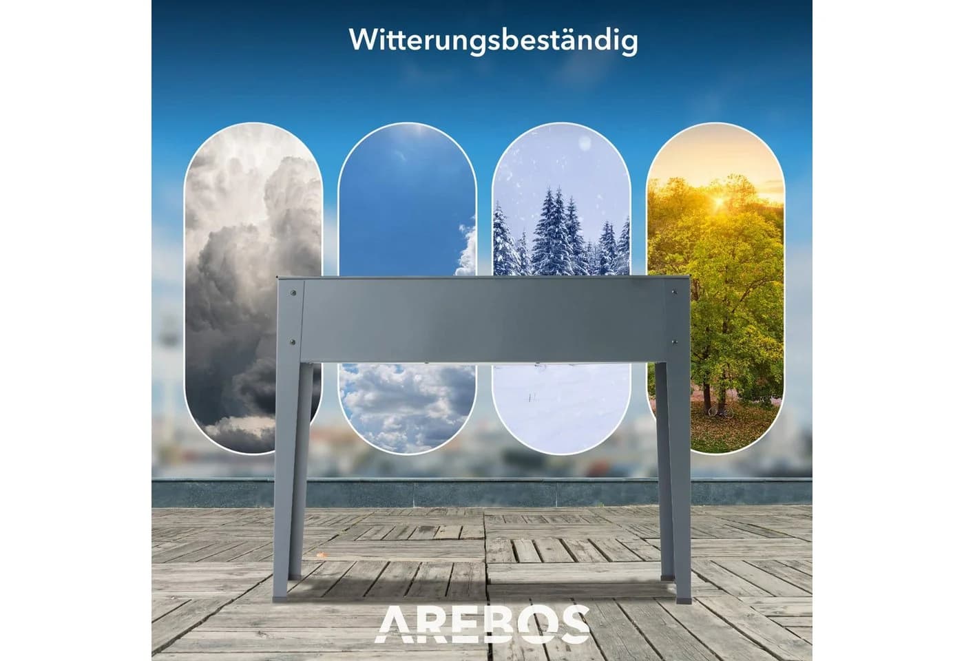 Arebos Hochbeet Metall 45 L Wetterfest für Kräuter & Gemüse - Bild 5