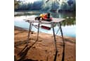 Arebos Faltbarer Campingtisch Schwarz Aluminium Höhenverstellbar Bild 1