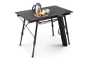 Arebos Faltbarer Campingtisch Schwarz Aluminium Höhenverstellbar Bild 2