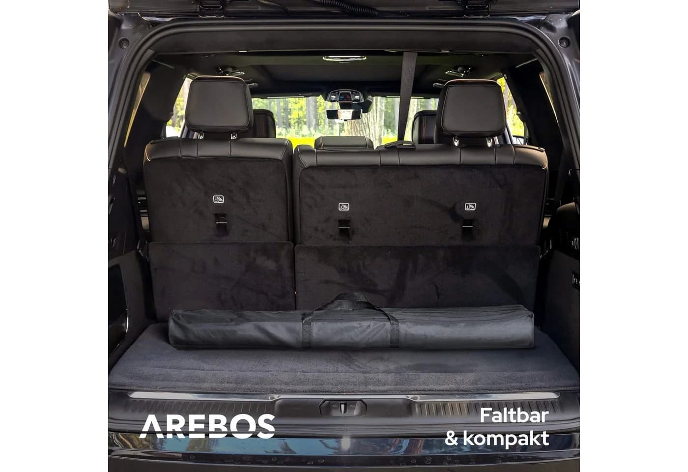 Arebos Faltbarer Campingtisch Schwarz Aluminium Höhenverstellbar - Bild 5