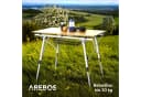 AREBOS Faltbarer Campingtisch Aluminium Braun Silber Bild 4