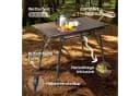 Arebos Faltbarer Campingtisch Schwarz Aluminium Bild 3