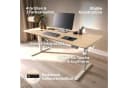AREBOS Schreibtisch elektrisch höhenverstellbar Beige/Weiß Bild 3