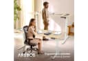 AREBOS Schreibtisch elektrisch höhenverstellbar Beige/Weiß Bild 4
