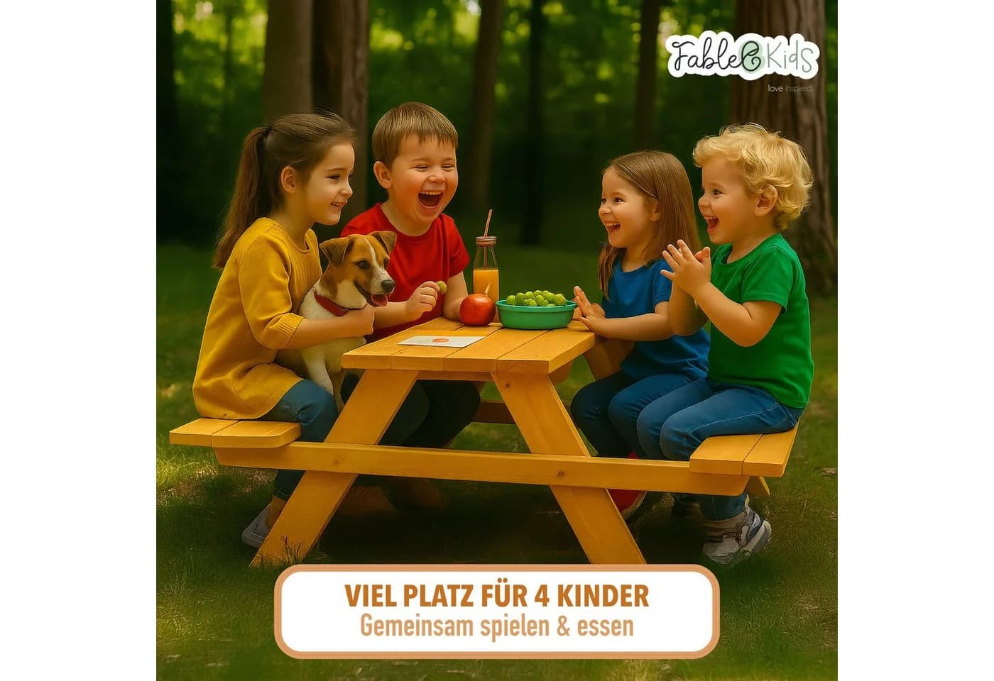 FableKids Kindersitzgruppe ARNE Massivholz Natur - Bild 5