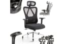 Arebos Bürostuhl Ergonomisch Schwarz mit Wippfunktion & 3D-Kopfstütze Bild 2