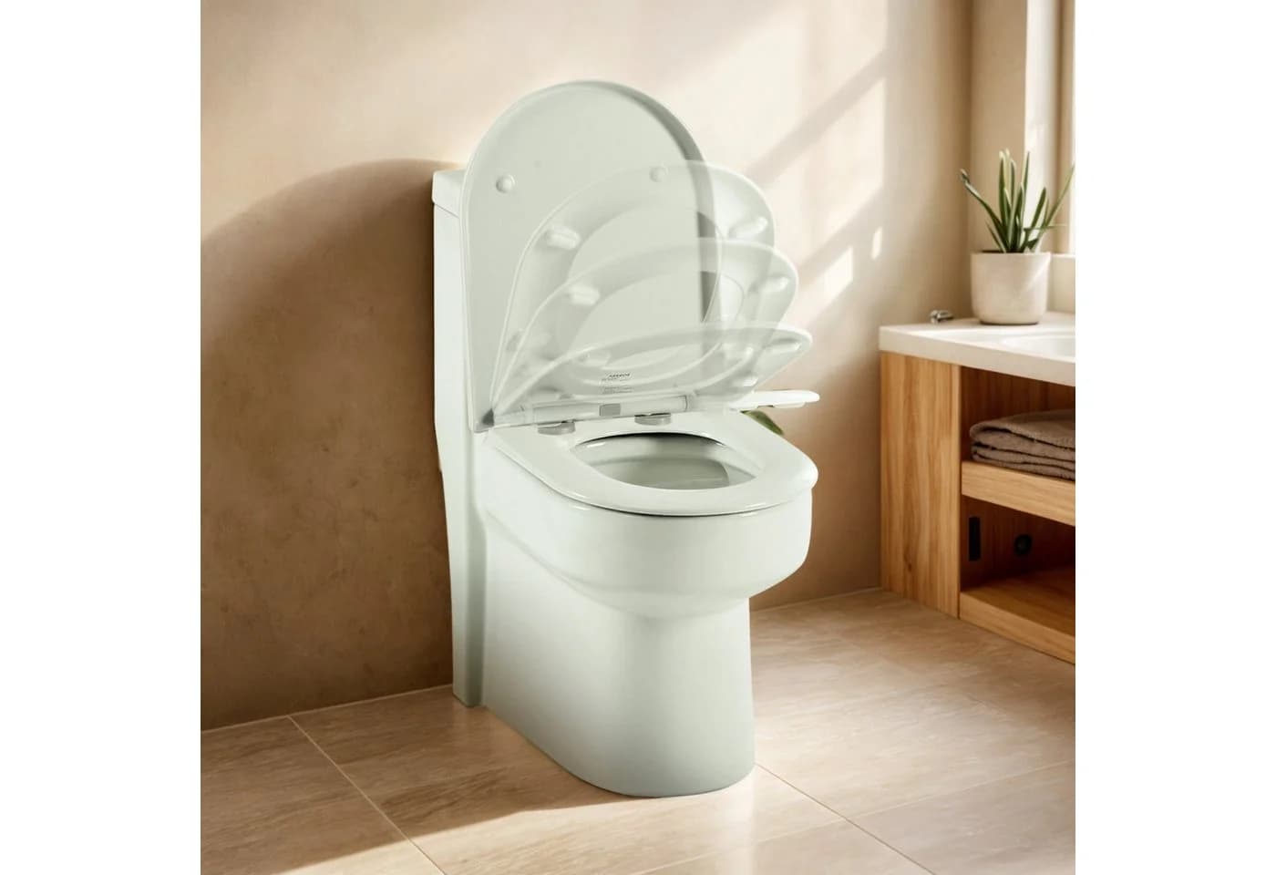 Arebos WC-Sitz mit Absenkautomatik und Quick Release Weiß