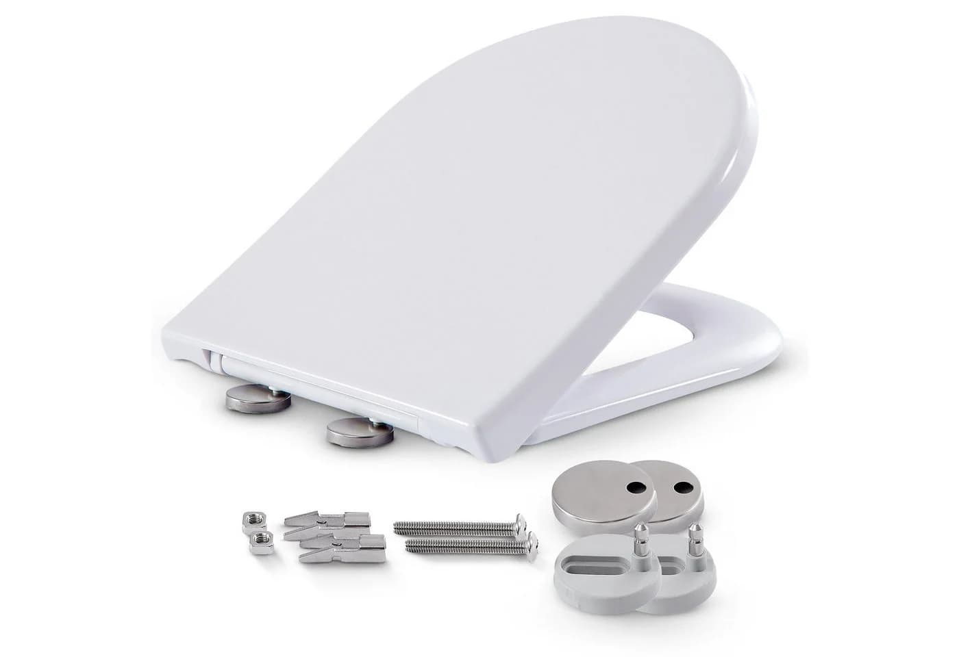 Arebos WC-Sitz mit Absenkautomatik und Quick Release Weiß - Bild 2